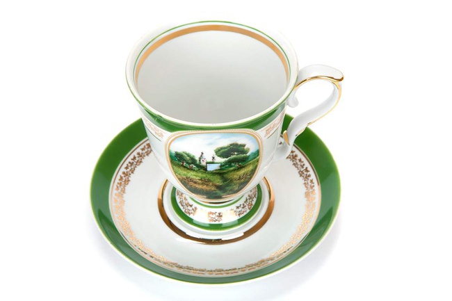 Бокал с блюдцем 600 мл Пейзаж(Классический)