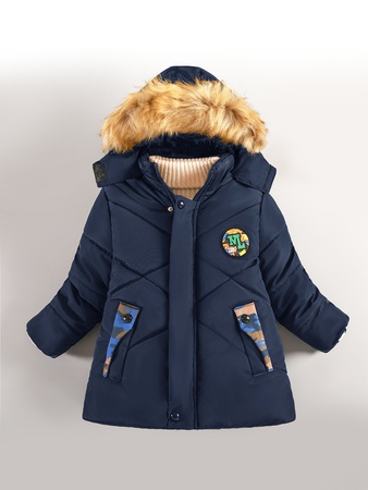 秋冬儿童外套1～4岁抓绒内衬防水面料保暖棉服