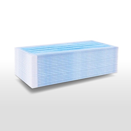 50 ШТ. Маска для лица Медицинская хирургическая стоматологическая одноразовая 3-слойная ушная петля для рта