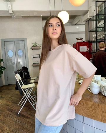 Футболка оверсайз из двухнитки
