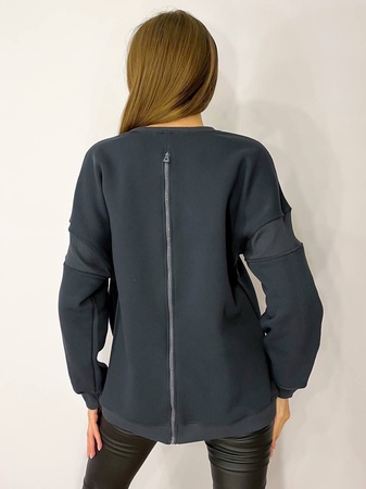 Свитшот с молнией на спине