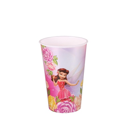 Стакан "Феи -Дисней" с крышкой и трубочкой 0,5л.