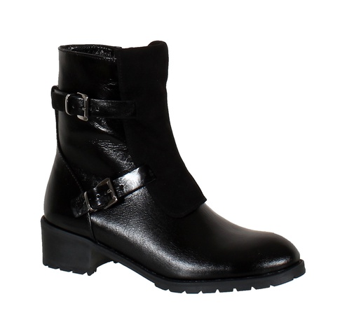 Women&#39;s boots, genuine leather and suede<G908>