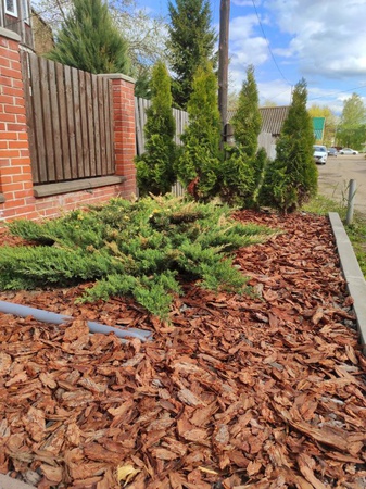 Мульча из коры лиственницы крупной фракции 6-10 см