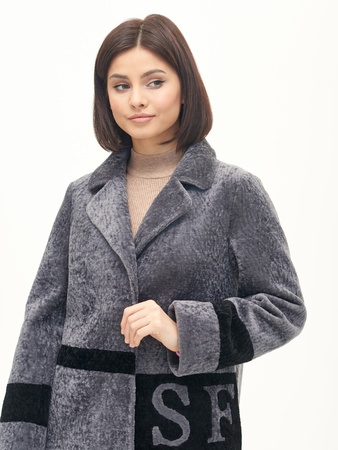 Palto Kadın Silverfox model 821 Gri