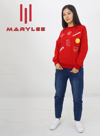 Wholesale knitted hoodies for women with print (click-print)