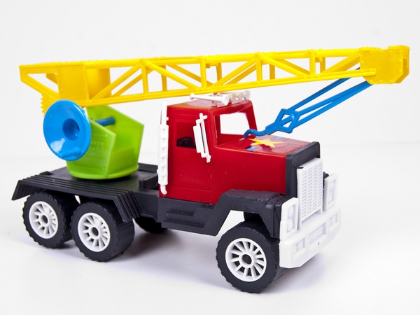 Машинка "С" кран цветной 28*15см (53шт)