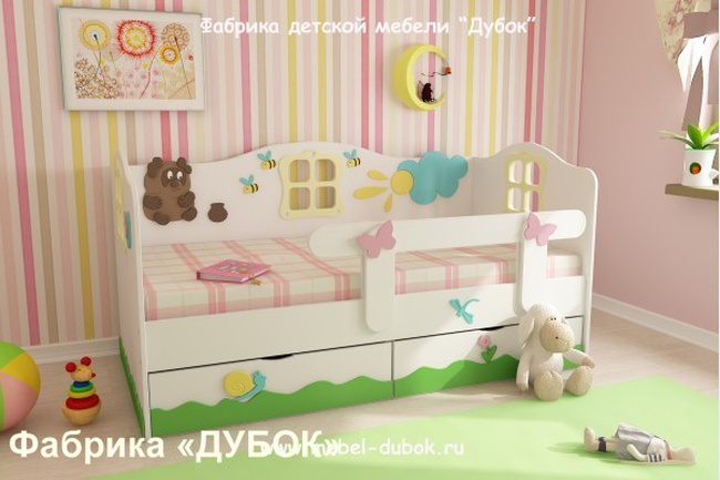 ДЕТСКАЯ КРОВАТЬ "ВИННИ-ПУХ И ЕГО ДРУЗЬЯ"