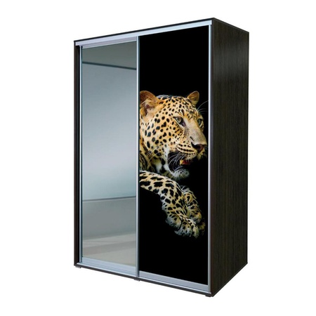 Sliding wardrobe ALEF printing on glass and mirror