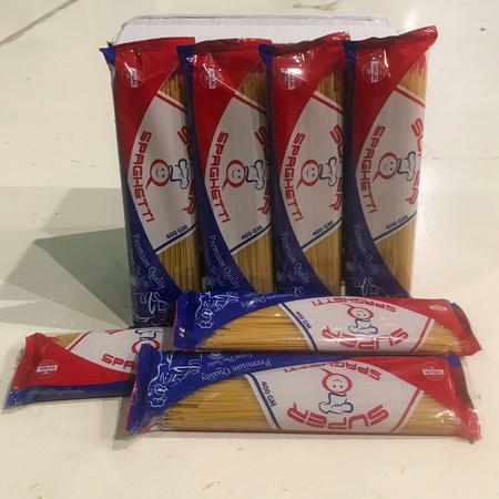 Длинные макароны, 400 г, Макароны спагетти бренда Super Q, Высокое качество