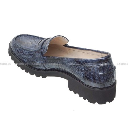 Туфли 7764 синий, натуральная кожа