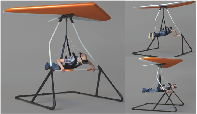 ДЕЛЬТАПЛАН, (HANG-GLIDER).   С помощью дельтаплана