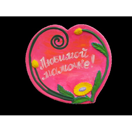 Гипсовая основа для декупажа Сердечко с ромашкой (