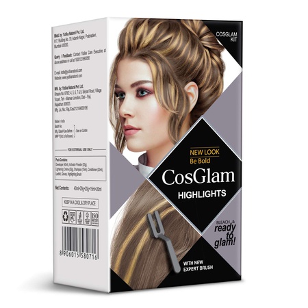 Cosglam Permanent Blonde Highlights Kit For All Hair Types | Balayage & Ombre Styling | 115mL Kit