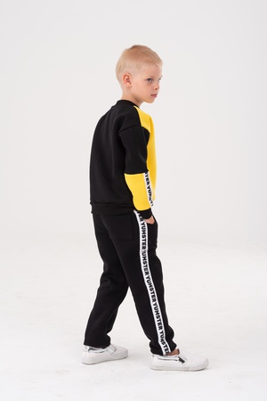 Штаны черные с тесьмой на флисе Yumster YC.02.23.003