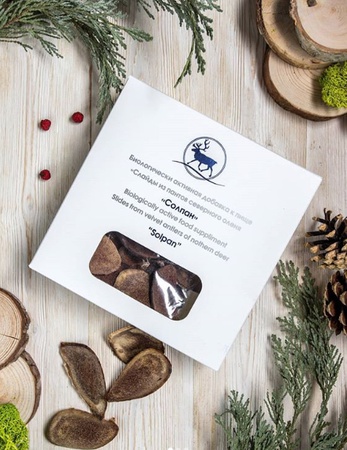 Нарезки из пантов северного оленя "Солпан", 20гр.