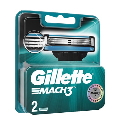 Сменные кассеты GILLETTE Mach3 2шт ( есть в пластике)