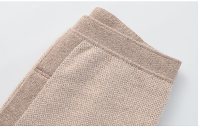 Осенние и зимние новые мужские и женские штаны из чистого кашемира с высокой талией, жаккардовые парные вязаные теплые штаны