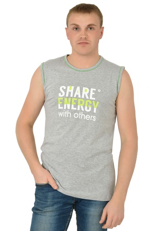 Erkek T-shirt b / r baskı