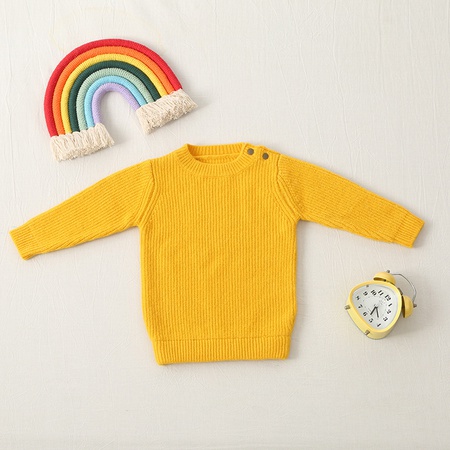 Осенне-зимний детский кашемировый свитер однотонного цвета, шерстяной нижний свитер, теплый простой универсальный детский свитер