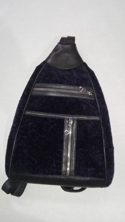 production of backpacks from sheep skin.