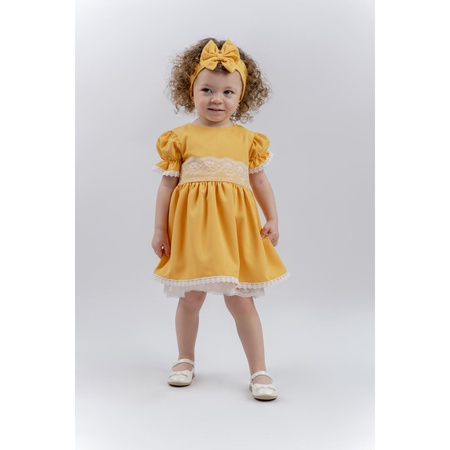 Оптовое платье для маленьких девочек с повязкой на голову 9-24 мес.