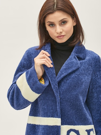 Пальто женское Silverfox модель 821Синий