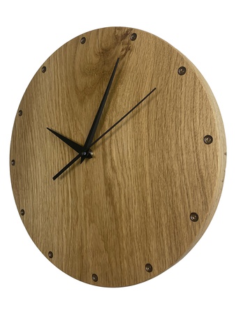 Часы настенные из массива дерева (дуб, ясень)