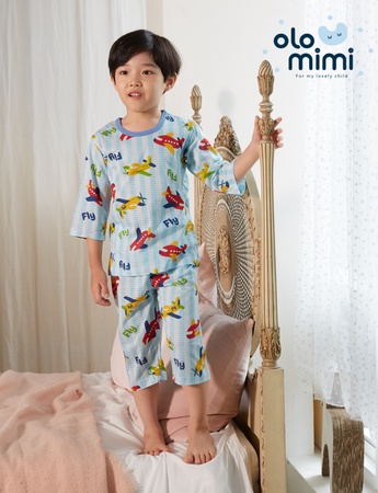 YENİ 20SS 3/4 kollu% 100 pamuklu jakarlı Nefes alabilir ve rahat - Uçan uçak