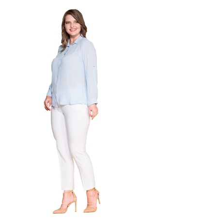 Büyük Beden Klasik Krep Gömlek