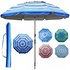 Beach Umbrella – 2m Silver UV Fabric, Aluminum Alloy Frame – Promotional OEM