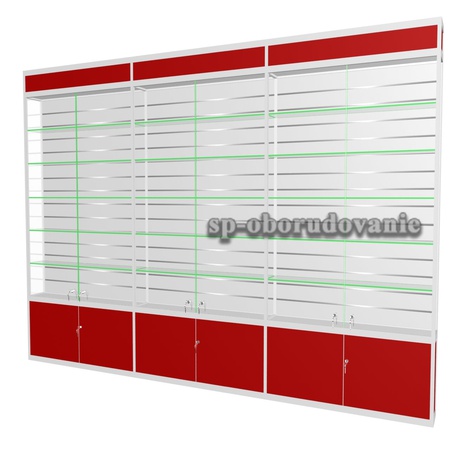 Витрина из профиля с эконом панелью