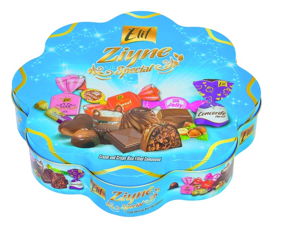 Шоколадные конфеты в ж/б упаковке