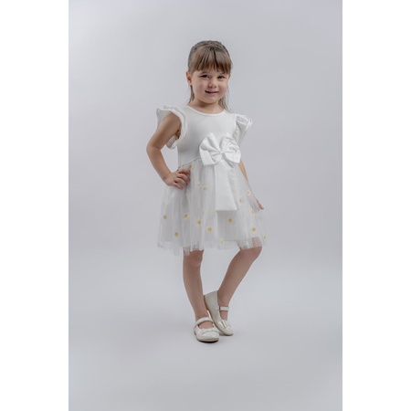 Toptan çiçek tül bebek kızı elbisesi