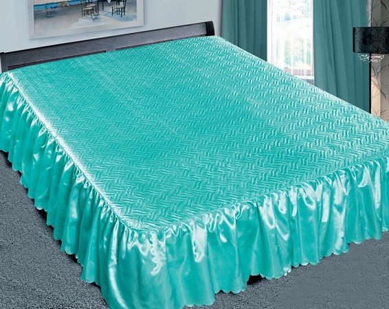 Yatak örtüleri ipek düz 160 \ 200 + 35cm (fırfır)