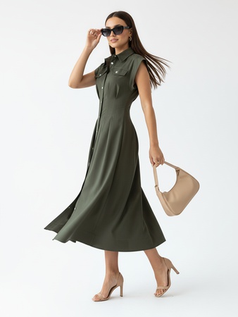 Женское платье миди сарафан