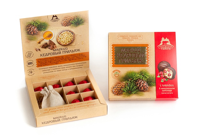 Мягкий кедровый грильяж с ягодами в коробке 120гр (на выбор)/ Ассорти/  *Бонус: травяной чай в подарок!