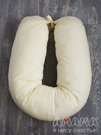 Kissen Leicht zu heben, hellgelb mit Erbsen