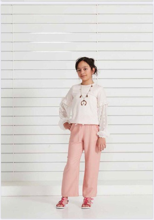 Şifon Kollu Bluz Pantolon