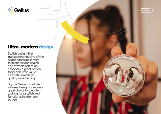 Стерео Bluetooth-гарнитура Gelius Incredible