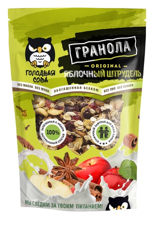 Гранола классическая «Яблочный штрудель», «Пина колада», «пряный апельсин-клюква»