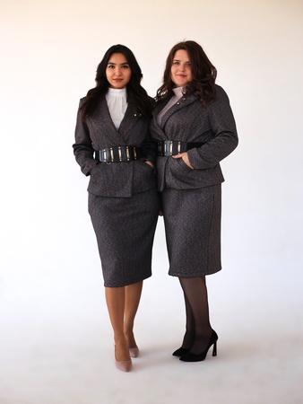 Юбочный костюм Жакард