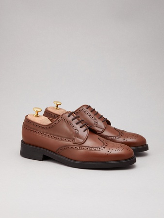 Стильные кожаные ОКСФОРДЫ туфли / полуботинки ручной работы MADE IN EUROPE