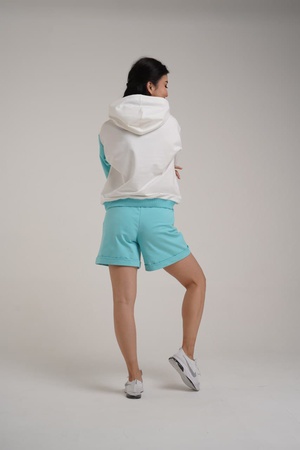 Женский спортивный комбинированный костюм с шортами