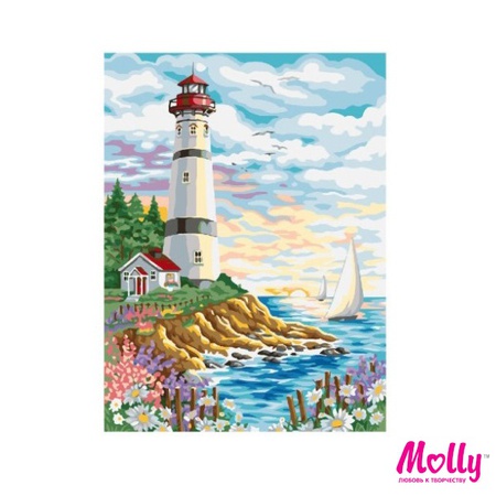 Картина по номерам Маяк на рассвете