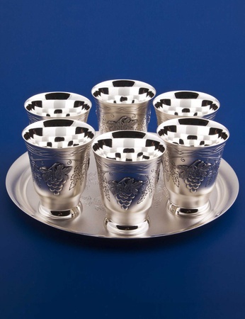 Серебряный винный набор Фанагория-Виноградная лоза