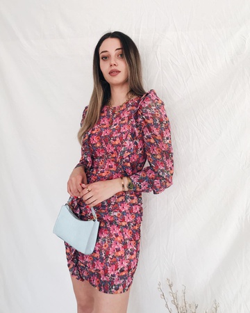 Yaz Çiçek Desenli Elbise