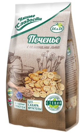 Печенье «Умные сладости» с семенами льна 160г