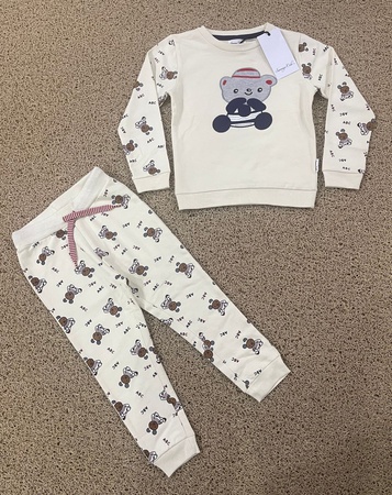 Minotti Çocuk ilmek örgü yuvarlak yakalı P/J takım