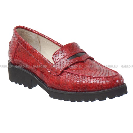 Туфли 7764 красный, натуральная кожа